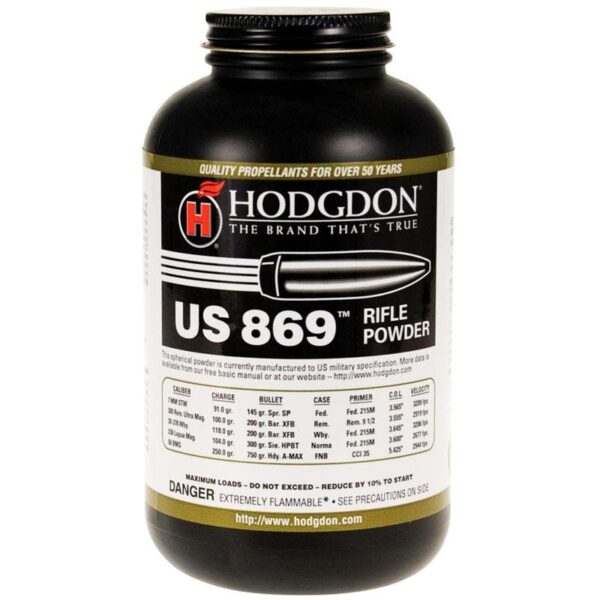 Hodgdon US 869 Spherical Rifle Powder 1 lbs - Precision Shot Firearms