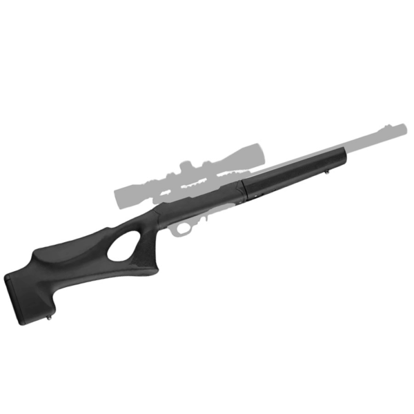 Hogue 10-22 Tactical Thumbhole Stock .920 Barrel Channel Black OverMolded Rubber - Precision Shot Firearms