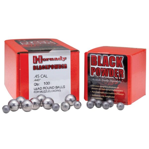 Hornady Lead Round Ball .45 cal .440" 100/ct - Precision Shot Firearms