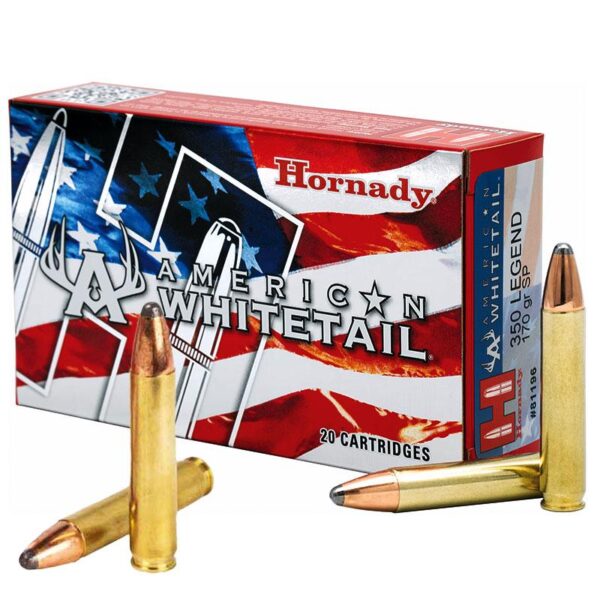 Hornady American Whitetail Rifle Ammunition .350 Legend 170gr SP 2200 fps 20/ct - Precision Shot Firearms