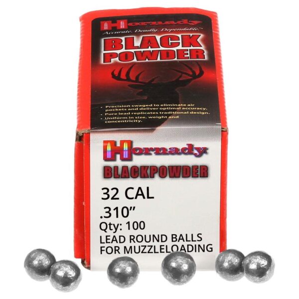 Hornady Lead Round Ball .32 cal .310" 100/ct - Precision Shot Firearms