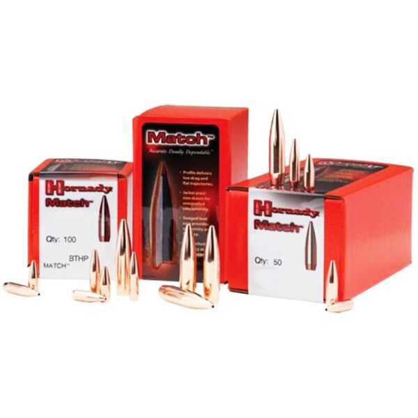 Hornady Match Bullets .22 cal .224" 75 gr BTHP MATCH 100/ct - Precision Shot Firearms