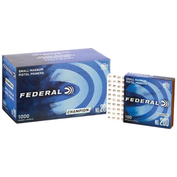 Federal Premium Champion Centerfire Primers Mag Small Pistol 1000/ct - Precision Shot Firearms