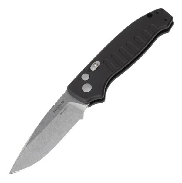 Hogue Ballista I Automated Folder Knife 3 1/2" Drop Point Blade Black - Precision Shot Firearms