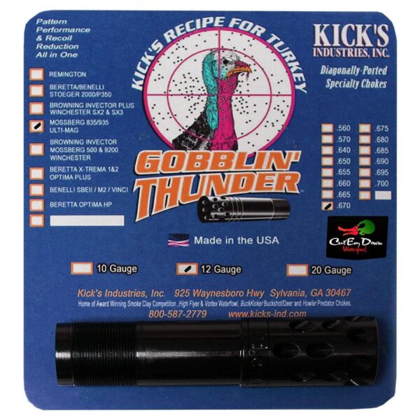 Kick's Gobblin Thunder Turkey Choke Tube for 12 ga Mossberg .835/.935 .670 - Precision Shot Firearms