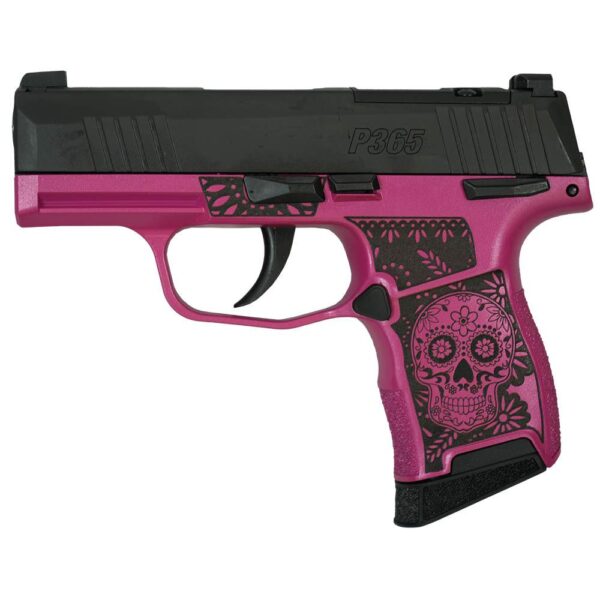 Sig Sauer "Sugar Skull Medusa Pink Frame Only" P365 Optic Ready Handgun 9mm Luger 10rd Magazines(2) 3.1" Barrel X-RAY 3 Sights Manual Safety - Precision Shot Firearms