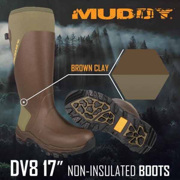 Muddy DV8 17" Non-Insulated Boots Clay Size 7D - Precision Shot Firearms