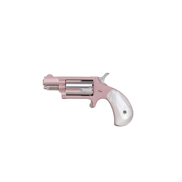 NAA 22M Rose Handgun .22 WMR 5rd Capacity 1.13" Barrel Bird Head Pearl Grip Pink Cerekote - Precision Shot Firearms