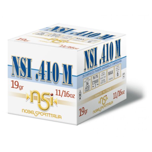 Nobel Sport 410 M Shotshells .410 ga 3" 11/16 oz 1145 fps #6 25/ct - Precision Shot Firearms