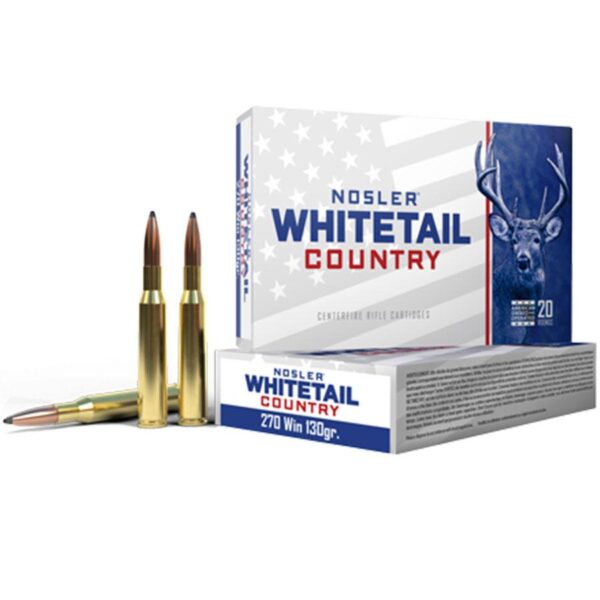 Nosler Whitetail Country Rifle Ammunition .270 Win 130gr SP 3060 fps 20/ct - Precision Shot Firearms