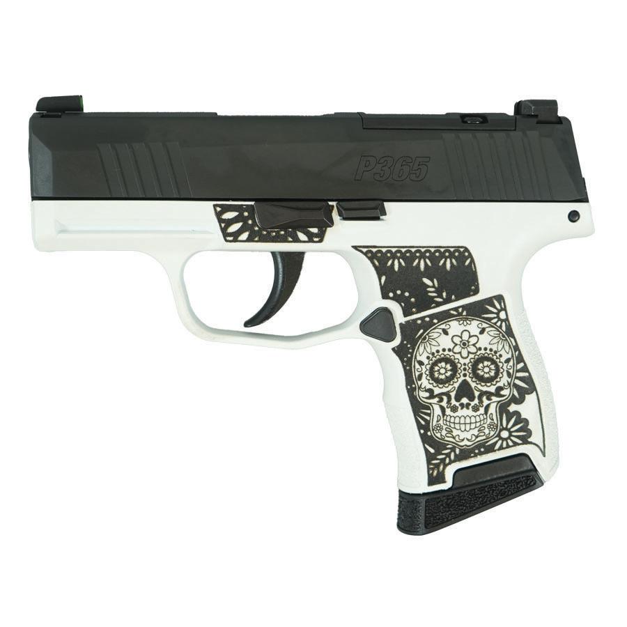 Sig Sauer "Sugar Skull" P365 Optic Ready Handgun 9mm Luger 10rd Magazines(2) 3.1" Barrel X-RAY 3 Sights - Precision Shot Firearms