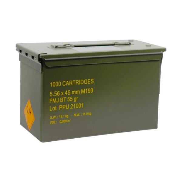5.56x45 RangeMaster FMJBT 55gr Metal Can 1000 Rounds - Precision Shot Firearms
