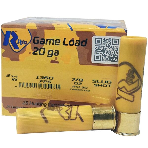 Rio Royal Star Slug Shotshell 20 ga 2-3/4" 7/8oz 1360 fps Slug 25/ct - Precision Shot Firearms