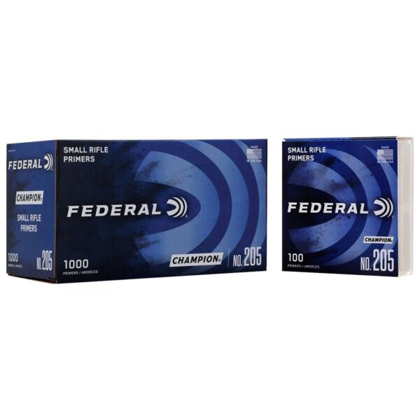 Federal Premium Champion Centerfire .205 Primers Small Rifle 1000/ct - Precision Shot Firearms