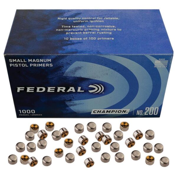 Federal Premium Champion Centerfire Primers Mag Small Pistol 1000/ct - Precision Shot Firearms