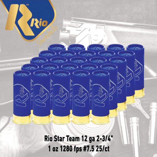 Rio Star Team 12 ga 2-3/4" 1 oz 1280 fps #7.5 25/ct - Precision Shot Firearms