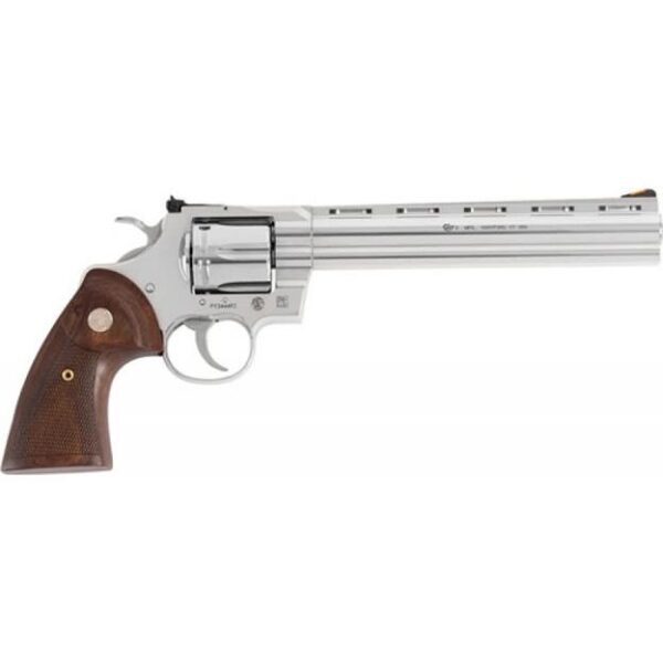 Colt Python Handgun .357 Mag 6rd Capacity 8" Barrel Stainless Finish Wood Grips - Precision Shot Firearms