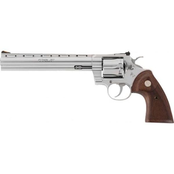 Colt Python Handgun .357 Mag 6rd Capacity 8" Barrel Stainless Finish Wood Grips - Precision Shot Firearms