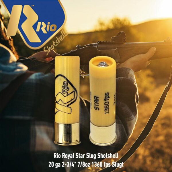 Rio Royal Star Slug Shotshell 20 ga 2-3/4" 7/8oz 1360 fps Slug 25/ct - Precision Shot Firearms