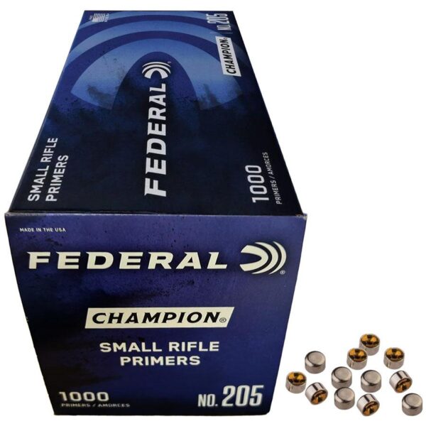 Federal Premium Champion Centerfire .205 Primers Small Rifle 1000/ct - Precision Shot Firearms