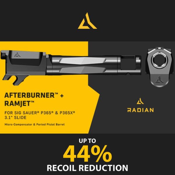 Radian Weapons Afterburner Compensator and Ramjet Barrel Combo for Sig P365 P365X 3.1" Slide Black - Precision Shot Firearms