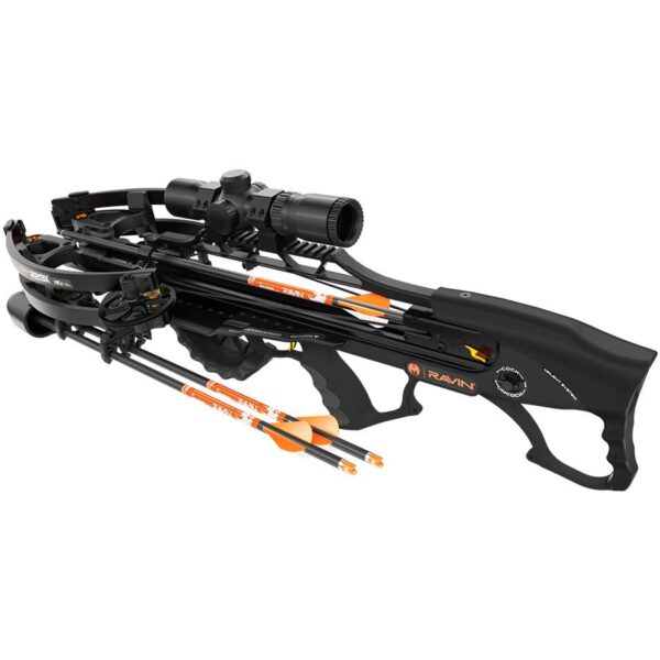 Ravin R29X Crossbow Package with Illum Scope & Arrows Draw Handle Black - Precision Shot Firearms