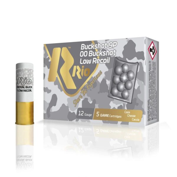 Rio Royal Buck Low Recoil 12 ga 2 3/4" #00 1200 fps 5/ct - Precision Shot Firearms