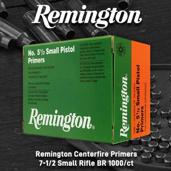 Remington Centerfire Primers 5-1/2 Small Pistol 1000/ct - Precision Shot Firearms