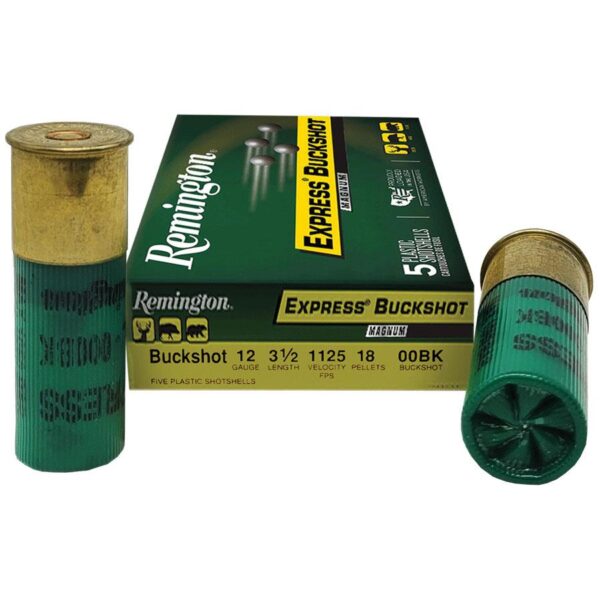 Remington Express Magnum Buckshot Shotshells 12 ga 3-1/2" 18 plts #00 1125 fps 5/ct - Precision Shot Firearms