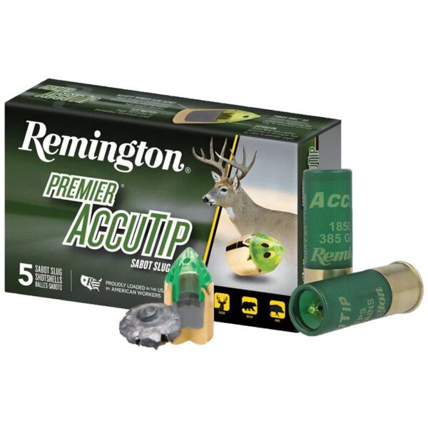 Remington Premier AccuTip Bonded Sabot Slug 12 ga 2 3/4" 385 gr Slug 1850 fps 5/ct - Precision Shot Firearms