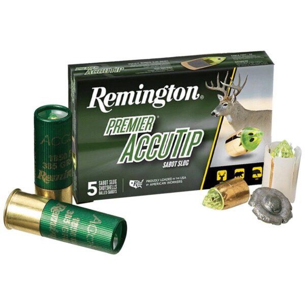 Remington Premier AccuTip Bonded Sabot Slug 12 ga 2 3/4" 385 gr Slug 1850 fps 5/ct - Precision Shot Firearms
