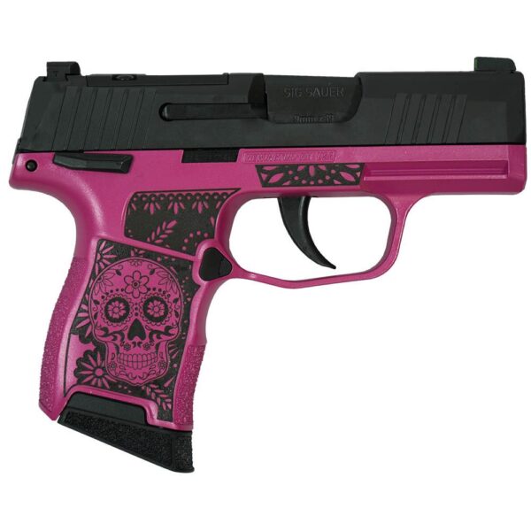 Sig Sauer "Sugar Skull Medusa Pink Frame Only" P365 Optic Ready Handgun 9mm Luger 10rd Magazines(2) 3.1" Barrel X-RAY 3 Sights Manual Safety - Precision Shot Firearms