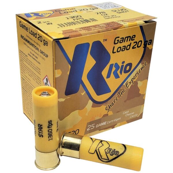 Rio Royal Star Slug Shotshell 20 ga 2-3/4" 7/8oz 1360 fps Slug 25/ct - Precision Shot Firearms