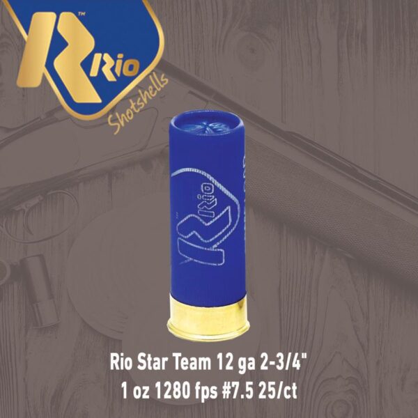 Rio Star Team 12 ga 2-3/4" 1 oz 1280 fps #7.5 25/ct - Precision Shot Firearms