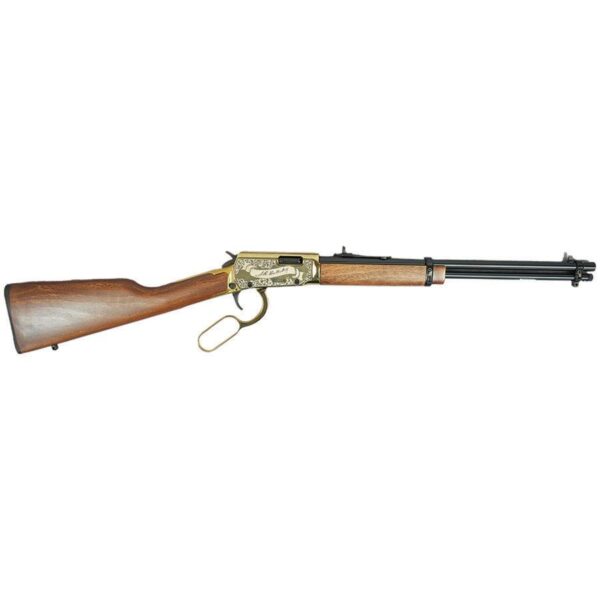 Rossi Rio Bravo "Doc Holiday" Lever Action Rifle 22 LR 15rd Capacity 18" Barrel Gold Finish/Hardwood Stock - Precision Shot Firearms
