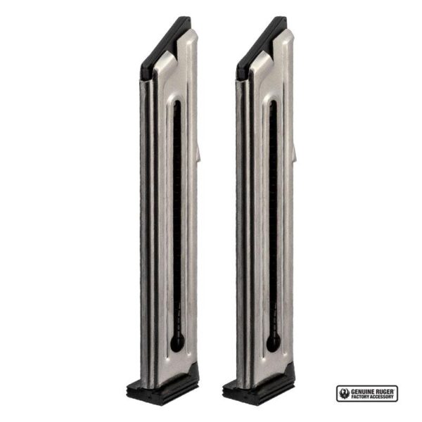 Ruger Handgun Magazine 2 Pack for Mark III & Mark IV .22Lr 10rds E-Nickel - Precision Shot Firearms