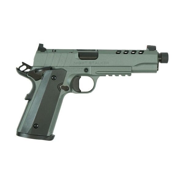 Tisas 1911 Night Stalker SF Handgun 9mm Luger 9rd Magazine(2) 5" Threaded Barrel Grey Cerakote Finish - Precision Shot Firearms