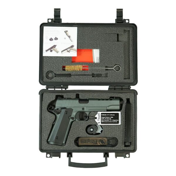 SDS Imports Tisas 1911 Night Stalker SF Handgun 9mm Luger 9rd Magazine(2) 5" Threaded Barrel Grey Cerakote Finish - Precision Shot Firearms
