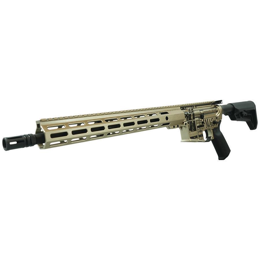 Shark Coast SCC-15 "Trump Fight" Rifle 5.56mm 30rd Magazine 16?? Barrel Champagne Finish Magpul Stock and Grip - Precision Shot Firearms