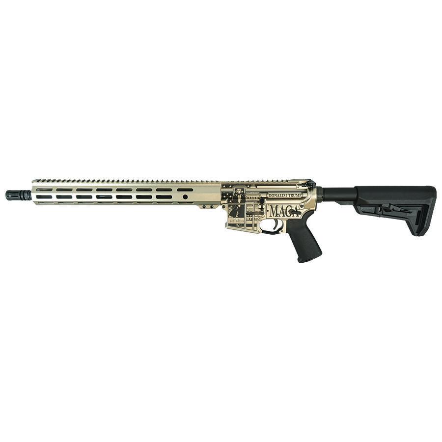 Shark Coast SCC-15 "Trump Fight" Rifle 5.56mm 30rd Magazine 16?? Barrel Champagne Finish Magpul Stock and Grip - Precision Shot Firearms