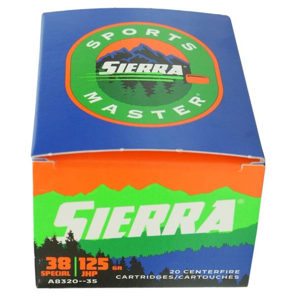 Sierra Sports Master Handgun Ammunition .38 Spl 125gr JHP 20/ct - Precision Shot Firearms