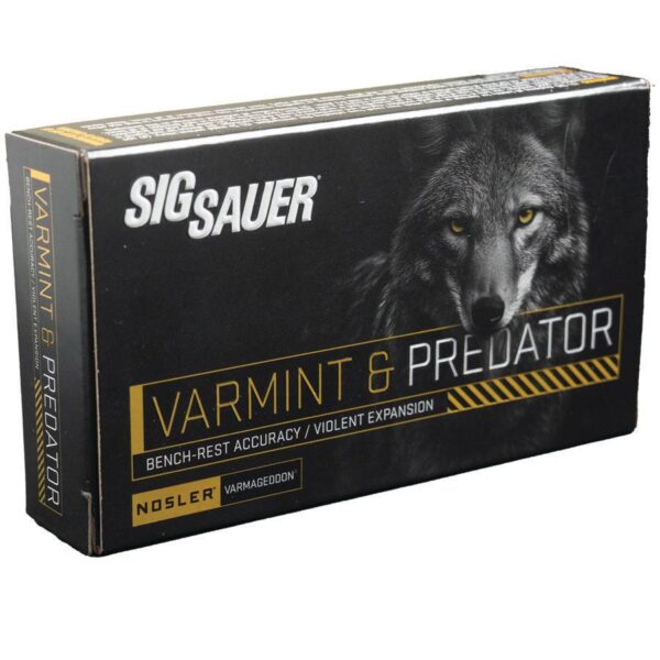 Sig Sauer Varmint & Predator w/Varmageddon Rifle Ammunition .223 Rem 40gr PT 3650 fps 20/ct - Precision Shot Firearms