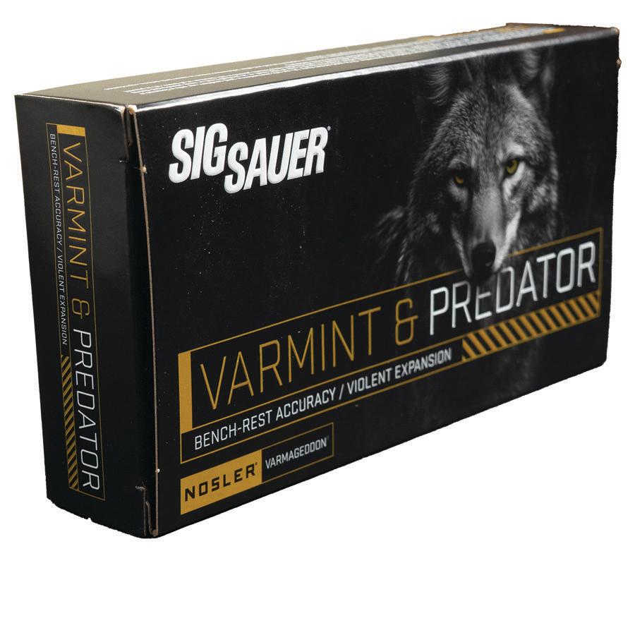 Sig Sauer Varmint & Predator w/Varmageddon Rifle Ammunition .22-250 Rem 55gr PT 20/ct - Precision Shot Firearms