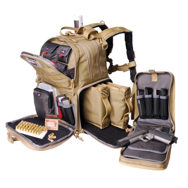 G-Outdoors GPS Tactical Range Backpack Holds 3 Handguns Black - Precision Shot Firearms