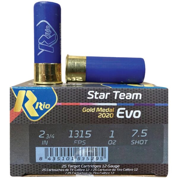 Rio Star Team Evo 28 HV Shotshells 12 ga 2-3/4" 1 oz 1315 fps #7.5 25/ct - Precision Shot Firearms