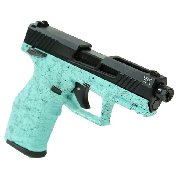 Taurus TX22 Gen 2 Handgun .22 LR 16&22rd Magazines (2) 4.6" Barrel Cyan Splatter Grip/Black Slide - Precision Shot Firearms