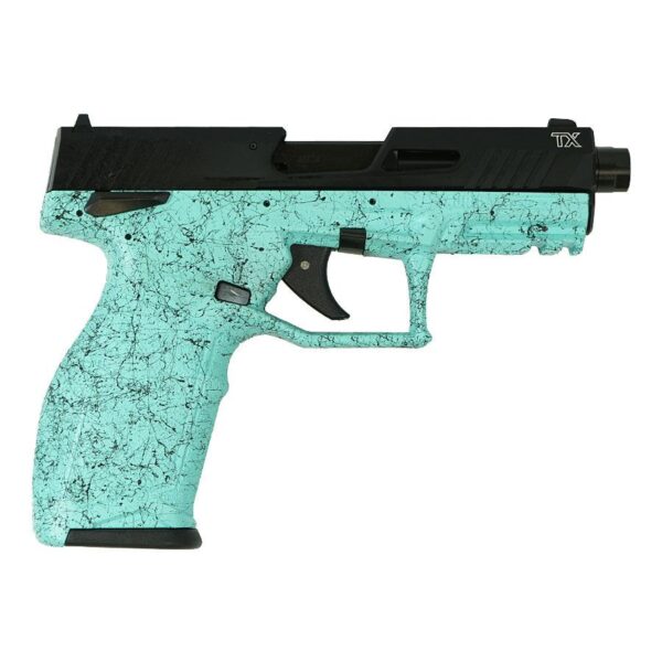 Taurus TX22 Gen 2 Handgun .22 LR 10rd Magazines (2) 4.16" Barrel Cyan Splatter Grip Black Slide - Precision Shot Firearms