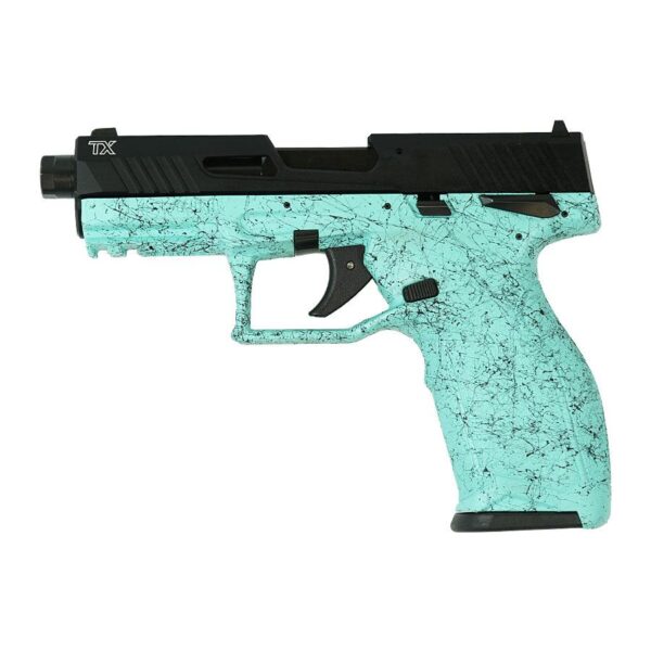 Taurus TX22 Gen 2 Handgun .22 LR 16&22rd Magazines (2) 4.6" Barrel Cyan Splatter Grip/Black Slide - Precision Shot Firearms