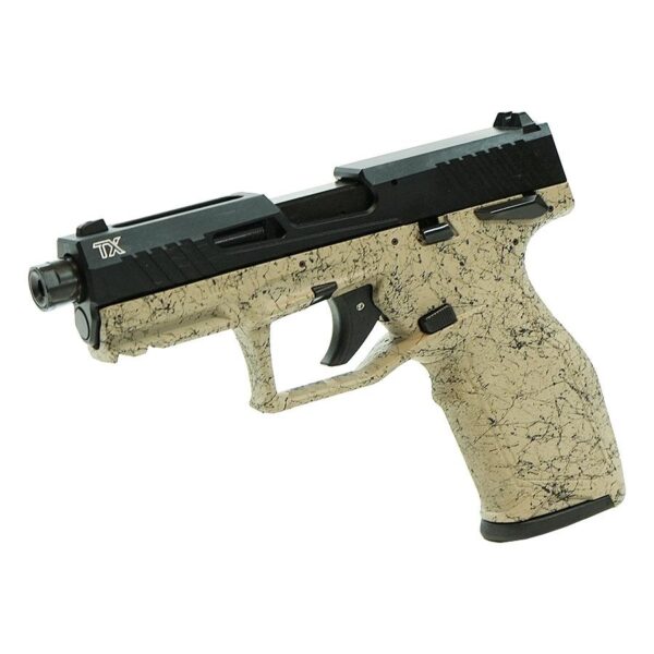 Taurus TX22 Handgun .22 LR 10rd Magazines(2) 4.6" Barrel FDE Splatter on Black Slide/Black Frame - Precision Shot Firearms