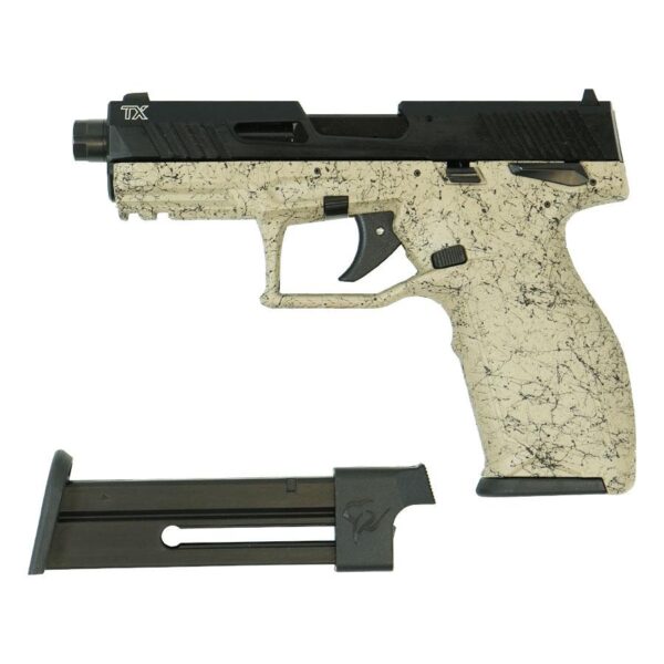 Taurus TX22 Handgun .22 LR 10rd Magazines(2) 4.6" Barrel FDE Splatter on Black Slide/Black Frame - Precision Shot Firearms